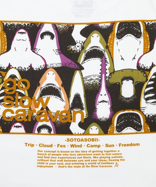 go slow caravan(ゴースローキャラバン)の「USA/C スクエアLOGO バックプリント ロングスリーブ TEE(Tシャツ/カットソー・メンズ・アイボリー/ブラック系その他2/ブルーグリーン/ホワイト/ラベンダー・MEDIUM/LARGE/X-LARGE)」の8枚目の写真