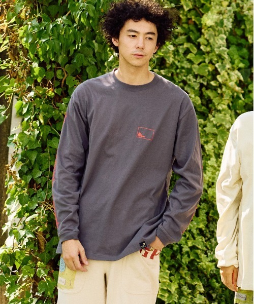 go slow caravan(ゴースローキャラバン)の「USA/C スクエアLOGO バックプリント ロングスリーブ TEE(Tシャツ/カットソー・メンズ・アイボリー/ブラック系その他2/ブルーグリーン/ホワイト/ラベンダー・MEDIUM/LARGE/X-LARGE)」の12枚目の写真