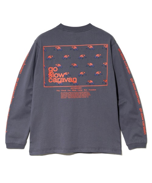 go slow caravan(ゴースローキャラバン)の「USA/C スクエアLOGO バックプリント ロングスリーブ TEE(Tシャツ/カットソー・メンズ・アイボリー/ブラック系その他2/ブルーグリーン/ホワイト/ラベンダー・MEDIUM/LARGE/X-LARGE)」の10枚目の写真