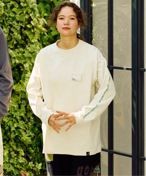 go slow caravan(ゴースローキャラバン)の「USA/C スクエアLOGO バックプリント ロングスリーブ TEE(Tシャツ/カットソー・メンズ・アイボリー/ブラック系その他2/ブルーグリーン/ホワイト/ラベンダー・MEDIUM/LARGE/X-LARGE)」の17枚目の写真