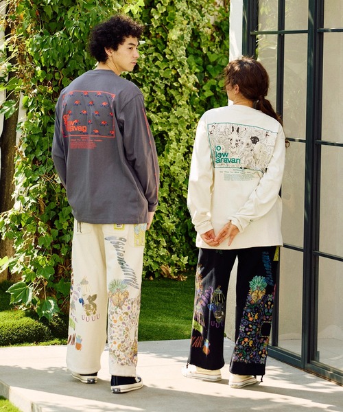 go slow caravan(ゴースローキャラバン)の「USA/C スクエアLOGO バックプリント ロングスリーブ TEE(Tシャツ/カットソー・メンズ・アイボリー/ブラック系その他2/ブルーグリーン/ホワイト/ラベンダー・MEDIUM/LARGE/X-LARGE)」の21枚目の写真