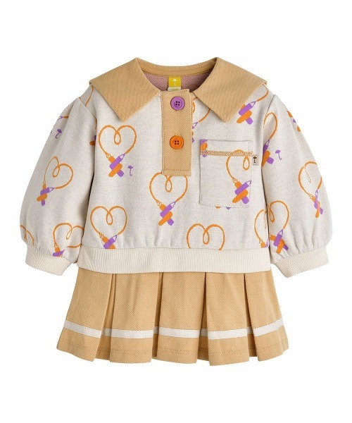 【正規品】モイモルン　ワンピースセット 楽天市場】【SALE／30%OFF】moimoln リーフワンピース&ベスト