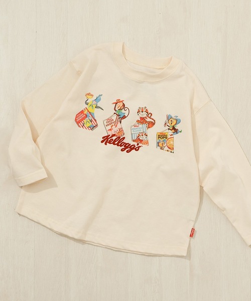 F.O.KIDS（エフオーキッズ）の「F.O.KIDS/エフオーキッズ ケロッグ 長袖Tシャツ（Tシャツ/カットソー・キッズ・パープル/オレンジ/グリーン/キナリ・130/140/150/160）」の6枚目の写真