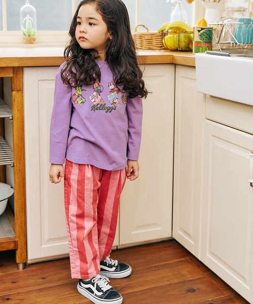F.O.KIDS（エフオーキッズ）の「F.O.KIDS/エフオーキッズ ケロッグ 長袖Tシャツ（Tシャツ/カットソー・キッズ・パープル/オレンジ/グリーン/キナリ・130/140/150/160）」の13枚目の写真