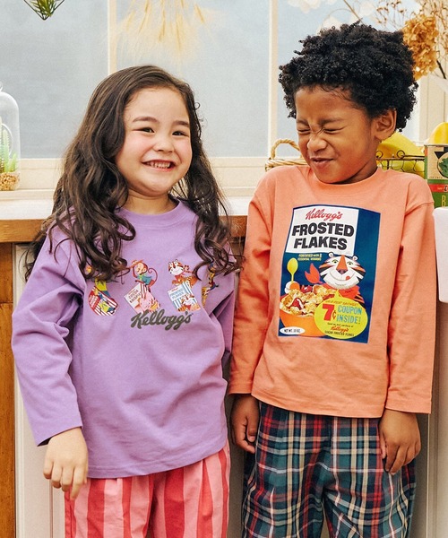 F.O.KIDS（エフオーキッズ）の「F.O.KIDS/エフオーキッズ ケロッグ 長袖Tシャツ（Tシャツ/カットソー・キッズ・パープル/オレンジ/グリーン/キナリ・130/140/150/160）」の20枚目の写真