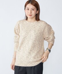 SHIPS | 【WEB限定】SHIPS:〈手洗い可能〉カラー ネップ ワッフル クルーネック ニット(ニット/セーター)