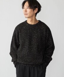 SHIPS | 【WEB限定】SHIPS:〈手洗い可能〉カラー ネップ ワッフル クルーネック ニット(ニット/セーター)