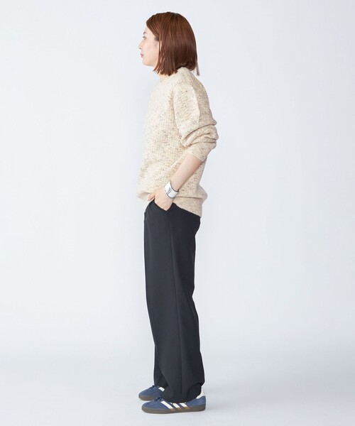 SHIPS（シップス）の「【WEB限定】SHIPS:〈手洗い可能〉カラー ネップ ワッフル クルーネック ニット（ニット/セーター・メンズ・グレー/ナチュラル/ブラック・SMALL/MEDIUM/LARGE/X-LARGE）」の8枚目の写真