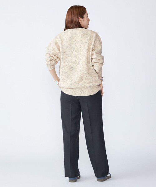 SHIPS（シップス）の「【WEB限定】SHIPS:〈手洗い可能〉カラー ネップ ワッフル クルーネック ニット（ニット/セーター・メンズ・グレー/ナチュラル/ブラック・SMALL/MEDIUM/LARGE/X-LARGE）」の9枚目の写真