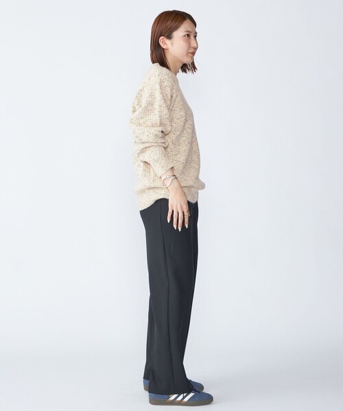 SHIPS（シップス）の「【WEB限定】SHIPS:〈手洗い可能〉カラー ネップ ワッフル クルーネック ニット（ニット/セーター・メンズ・グレー/ナチュラル/ブラック・SMALL/MEDIUM/LARGE/X-LARGE）」の10枚目の写真