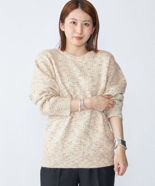 SHIPS（シップス）の「【WEB限定】SHIPS:〈手洗い可能〉カラー ネップ ワッフル クルーネック ニット（ニット/セーター・メンズ・グレー/ナチュラル/ブラック・SMALL/MEDIUM/LARGE/X-LARGE）」の13枚目の写真