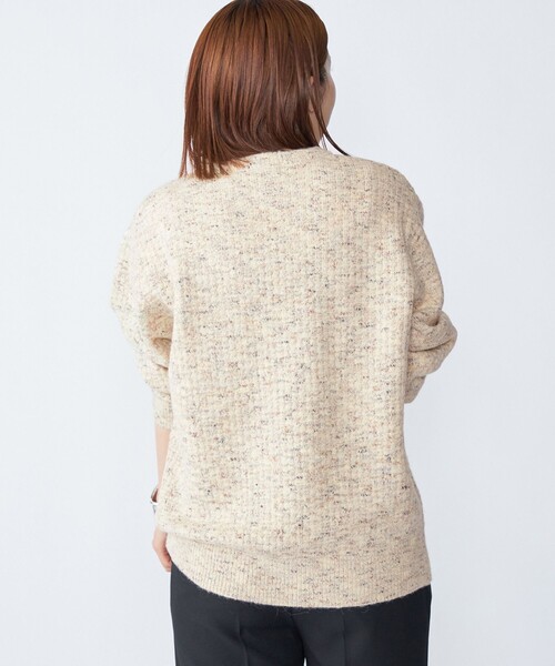 SHIPS（シップス）の「【WEB限定】SHIPS:〈手洗い可能〉カラー ネップ ワッフル クルーネック ニット（ニット/セーター・メンズ・グレー/ナチュラル/ブラック・SMALL/MEDIUM/LARGE/X-LARGE）」の15枚目の写真