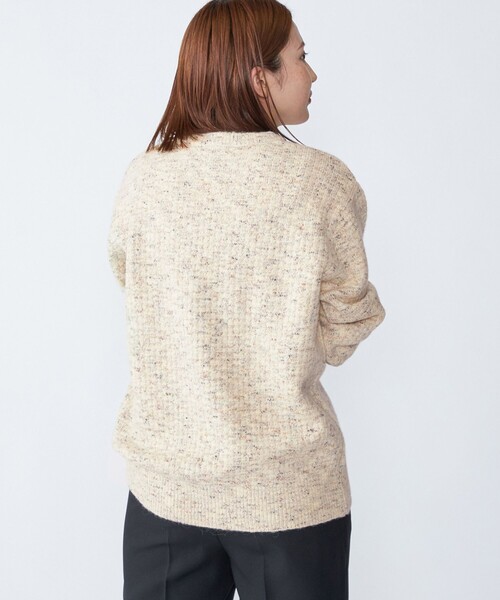 SHIPS（シップス）の「【WEB限定】SHIPS:〈手洗い可能〉カラー ネップ ワッフル クルーネック ニット（ニット/セーター・メンズ・グレー/ナチュラル/ブラック・SMALL/MEDIUM/LARGE/X-LARGE）」の16枚目の写真