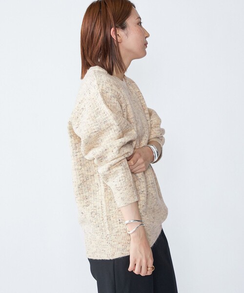 SHIPS（シップス）の「【WEB限定】SHIPS:〈手洗い可能〉カラー ネップ ワッフル クルーネック ニット（ニット/セーター・メンズ・グレー/ナチュラル/ブラック・SMALL/MEDIUM/LARGE/X-LARGE）」の17枚目の写真