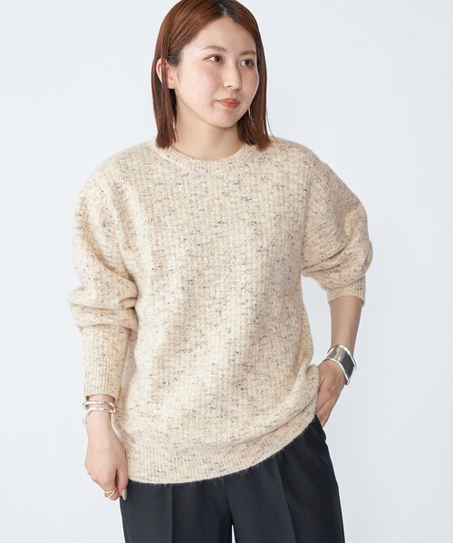 SHIPS（シップス）の「【WEB限定】SHIPS:〈手洗い可能〉カラー ネップ ワッフル クルーネック ニット（ニット/セーター・メンズ・グレー/ナチュラル/ブラック・SMALL/MEDIUM/LARGE/X-LARGE）」の18枚目の写真