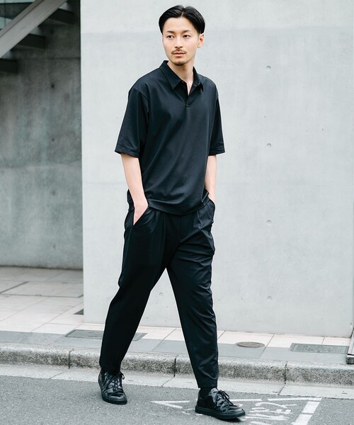 UNITED TOKYO(ユナイテッドトウキョウ)の「【‐6℃/残りわずか】IN DRY アンクルトラウザーズ |吸水速乾・接触冷感・防シワ性・洗濯可・夏服(スラックス・メンズ・ブラック・1/2/3)」の5枚目の写真