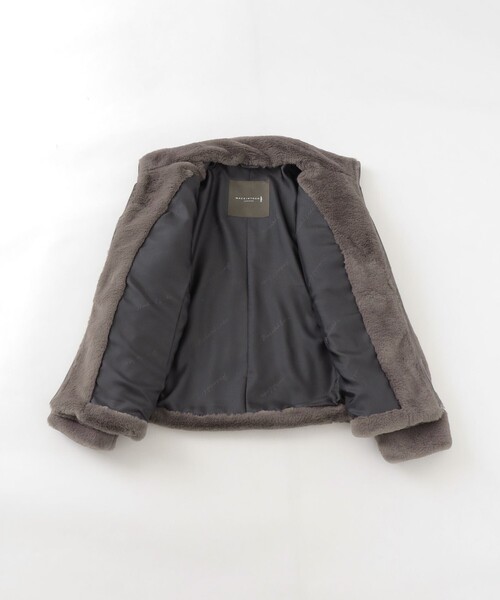 MACKINTOSH LONDON（マッキントッシュ ロンドン）の「フェイクファージャケット（その他アウター・レディース・ベージュ系その他5/チャコールグレー・38）」の5枚目の写真