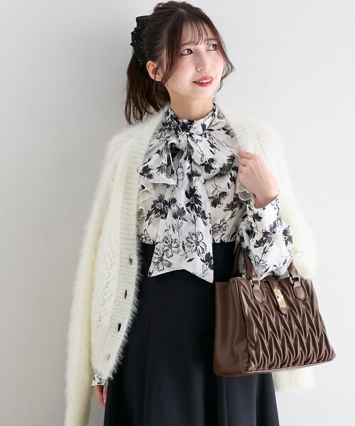 MAJESTIC LEGON（マジェスティックレゴン）の「2wayアメスリウエストキュッとワンピ（ワンピース・レディース・ライトグレー/アイボリー/ブラック・SMALL/MEDIUM）」の5枚目の写真