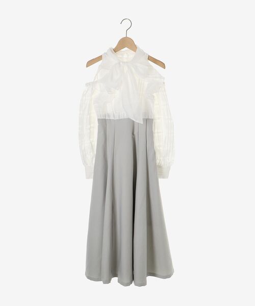 MAJESTIC LEGON（マジェスティックレゴン）の「2wayアメスリウエストキュッとワンピ（ワンピース・レディース・ライトグレー/アイボリー/ブラック・SMALL/MEDIUM）」の20枚目の写真