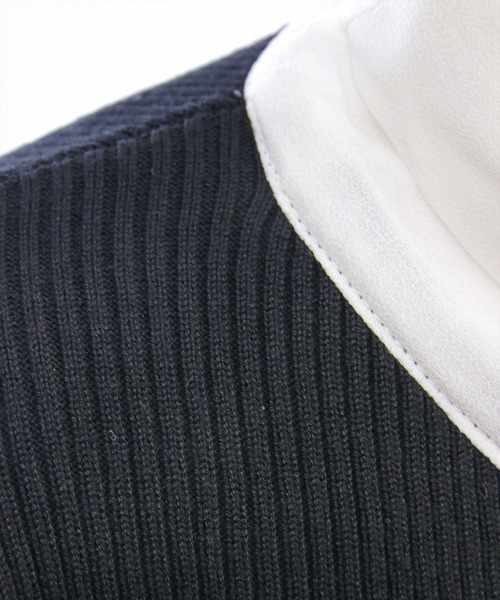 clear（クリア）の「布帛ボウタイパワショルニットトップス[大人 フェミニン 上品]（ニット/セーター・レディース・アイボリー/ブラック/グレー/ピンク・F）」の9枚目の写真