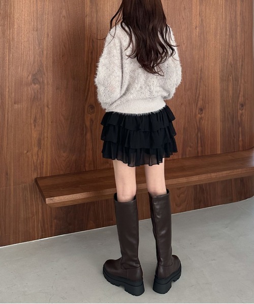 archives（アルシーヴ）の「シャギーフラワーＪＱミドルニットプルオーバー（ニット/セーター・レディース・イエロー/ブラウン/アイボリー/グレー・MEDIUM）」の20枚目の写真