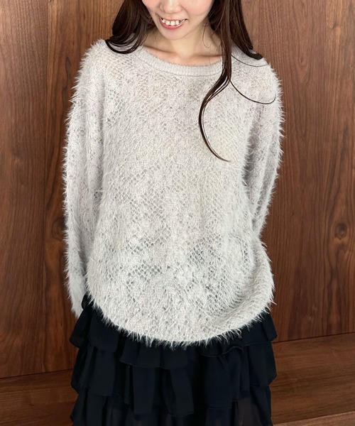 archives（アルシーヴ）の「シャギーフラワーＪＱミドルニットプルオーバー（ニット/セーター・レディース・イエロー/ブラウン/アイボリー/グレー・MEDIUM）」の16枚目の写真