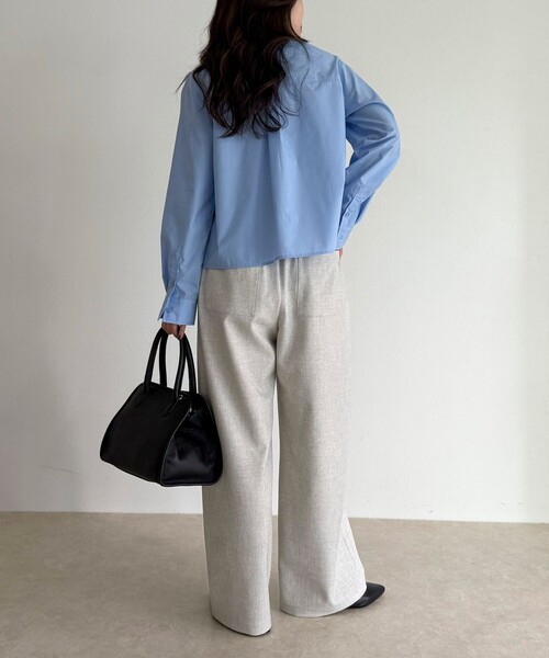 fredy emue(フレディエミュ)の「ウールライクイージーセミワイドパンツ(その他パンツ・レディース・アイボリー/ブラック/ブラウン/ベージュ系その他・34/36/38)」の10枚目の写真