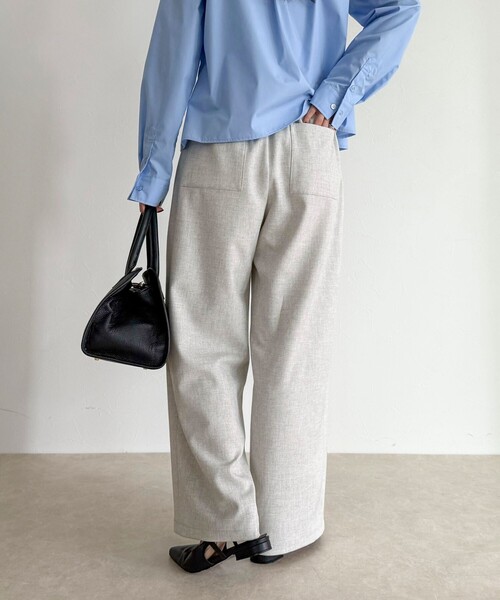 fredy emue(フレディエミュ)の「ウールライクイージーセミワイドパンツ(その他パンツ・レディース・アイボリー/ブラック/ブラウン/ベージュ系その他・34/36/38)」の14枚目の写真