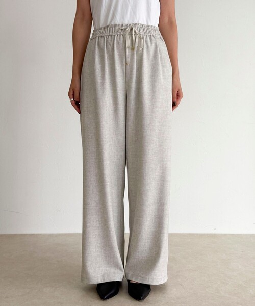 fredy emue(フレディエミュ)の「ウールライクイージーセミワイドパンツ(その他パンツ・レディース・アイボリー/ブラック/ブラウン/ベージュ系その他・34/36/38)」の16枚目の写真