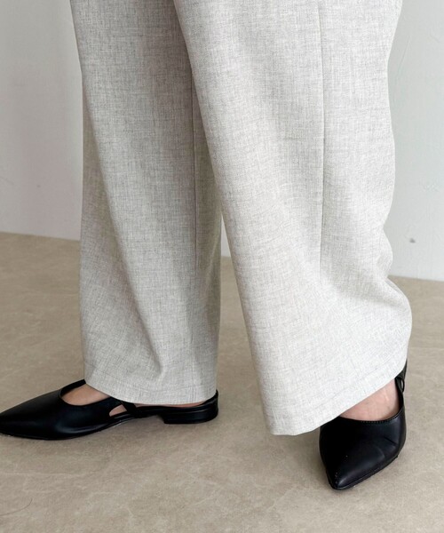 fredy emue(フレディエミュ)の「ウールライクイージーセミワイドパンツ(その他パンツ・レディース・アイボリー/ブラック/ブラウン/ベージュ系その他・34/36/38)」の22枚目の写真