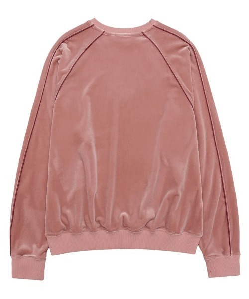 AMESWORLDWIDE(アメスワールドワイド)の「A'GEM/9 × .kom 『AMESWORLDWIDE/アメスワールドワイド』 V NECK VELOUR SWEATSHIRT/V ネック ベロア スウェットシャツ(スウェット・レディース・ネイビー/ピンク・M)」の17枚目の写真