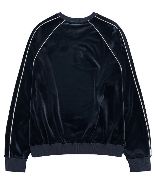 AMESWORLDWIDE(アメスワールドワイド)の「A'GEM/9 × .kom 『AMESWORLDWIDE/アメスワールドワイド』 V NECK VELOUR SWEATSHIRT/V ネック ベロア スウェットシャツ(スウェット・レディース・ネイビー/ピンク・M)」の13枚目の写真
