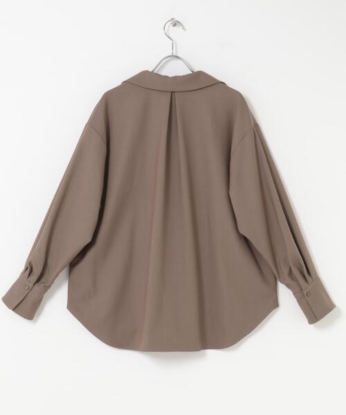 F by ROSSO（エフバイロッソ）の「F by ROSSO　ウールライクプルブラウス（シャツ/ブラウス・レディース・ブラウン/チャコールグレー・FREE）」の10枚目の写真