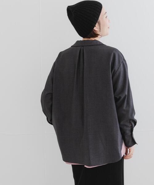 F by ROSSO（エフバイロッソ）の「F by ROSSO　ウールライクプルブラウス（シャツ/ブラウス・レディース・ブラウン/チャコールグレー・FREE）」の17枚目の写真