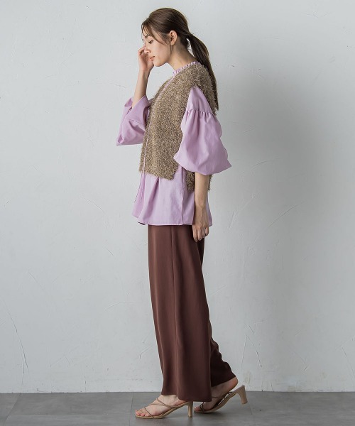 ドロワットロートレアモン（Droite lautreamont）/セミシアーフリルブラウス≪洗濯機で洗える≫ Droite lautreamont（ドロワットロートレアモン）の「セミシアーフリル