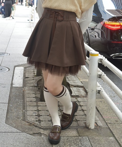 axes femme(アクシーズファム)の「チュールフリルタックスカパン(その他パンツ・レディース・ブラック/ブラウン/ミント・FREE)」の3枚目の写真