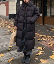 AMAJI（アマジ）の「フード付き中綿ロングダウンコート（ダウンジャケット/コート）」