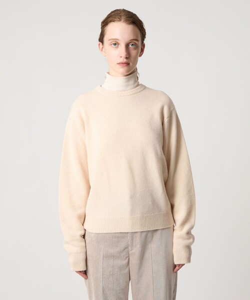 【美品】Steven Alan/ ポロニット/ ベージュ/ M Steven Alan＞ T/C ミラノリブ ポロカラー ニット
