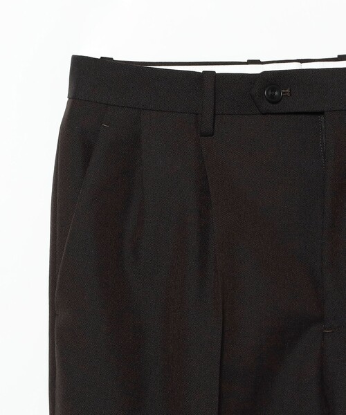 BEAMS F(ビームスエフ)の「【別注】ORTELO / ウール フレスコ 2プリーツ ワイドスラックス(その他パンツ・メンズ・ダークブラウン・50/46/44/48)」の5枚目の写真