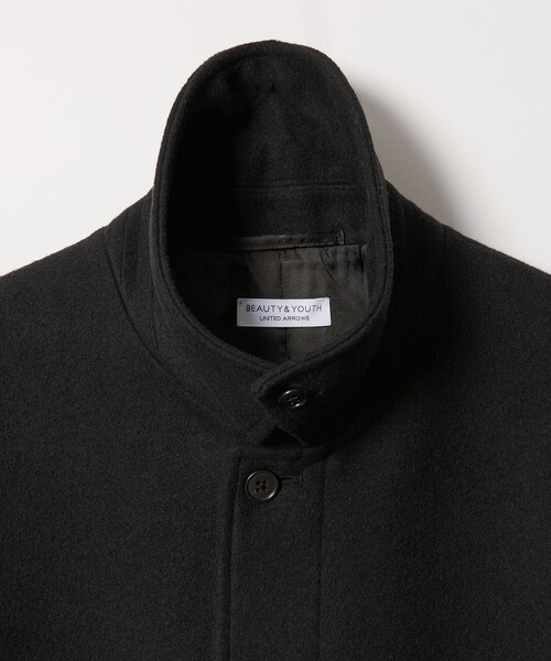 WEB限定 WARDROBE SMART】PE メルトン バルカラーコート（ステンカラー