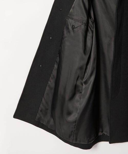 【WEB限定 WARDROBE SMART】PE メルトン バルカラーコート　黒 BEAUTY&YOUTH UNITED ARROWS 【WEB限定 WARDROBE SMART】PE メルトン