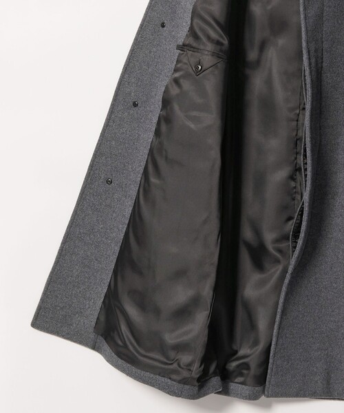 WEB限定 WARDROBE SMART】PE メルトン バルカラーコート（ステンカラー