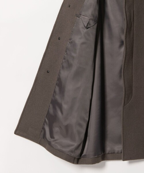 WEB限定 WARDROBE SMART】PE メルトン バルカラーコート（ステンカラー