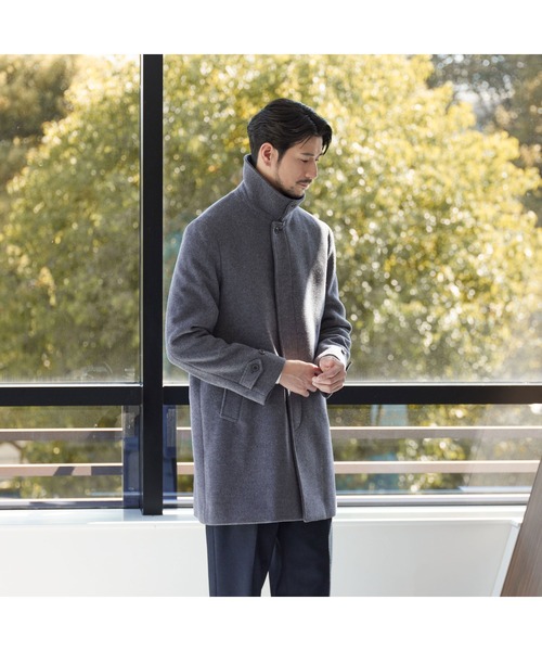 セール】【WEB限定 WARDROBE SMART】PE メルトン バルカラーコート