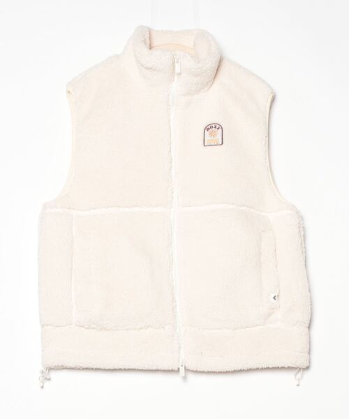 ROXY（ロキシー）の「ロキシー ROXY BELLIS BOA VEST（ベスト・レディース・オフホワイト/ブラック/ブラウン/グリーン・S/M/L）」の2枚目の写真