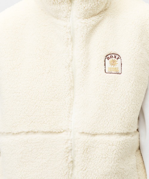 ROXY（ロキシー）の「ロキシー ROXY BELLIS BOA VEST（ベスト・レディース・オフホワイト/ブラック/ブラウン/グリーン・S/M/L）」の5枚目の写真