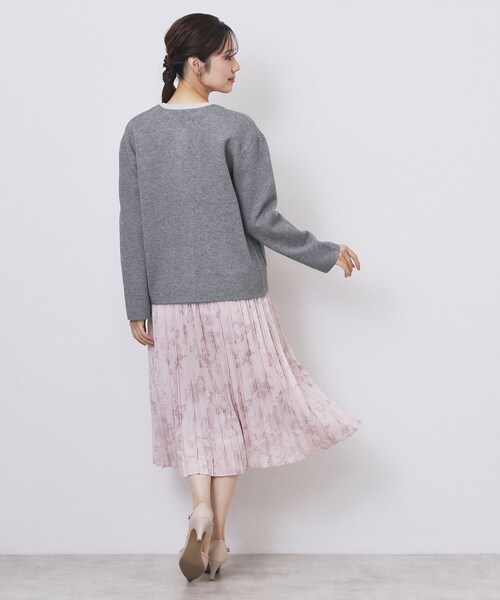 index(インデックス)の「ダブルフェイスコーディガン【洗濯機OK】(カーディガン/ボレロ・レディース・グレー/ブラウン系その他/ブラック/ホワイト系8/ピンク系・00)」の13枚目の写真