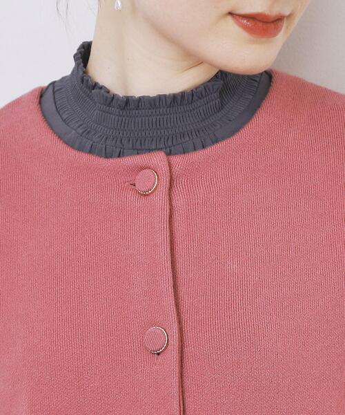 index(インデックス)の「ダブルフェイスコーディガン【洗濯機OK】(カーディガン/ボレロ・レディース・グレー/ブラウン系その他/ブラック/ホワイト系8/ピンク系・00)」の15枚目の写真