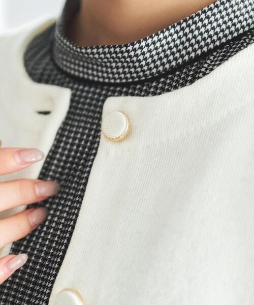 index(インデックス)の「ダブルフェイスコーディガン【洗濯機OK】(カーディガン/ボレロ・レディース・グレー/ブラウン系その他/ブラック/ホワイト系8/ピンク系・00)」の18枚目の写真