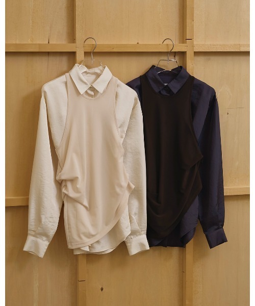 TODAYFUL(トゥデイフル)の「2set Layered Shirts(Tシャツ/カットソー・レディース・キナリ/インディゴブルー・FREE)」の11枚目の写真